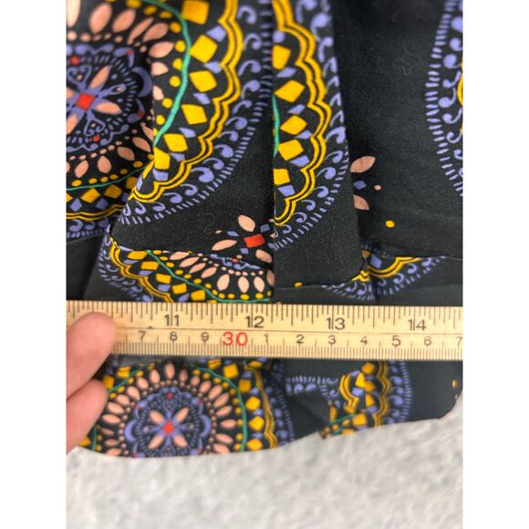 Maeve Anthropologie Black Printed Stretch Shorts Size 14  Boho Geometric Pattern - Picture 6 of 9